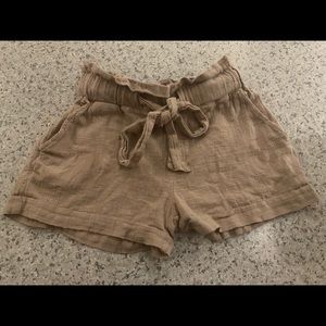Belted Paperbag Waist Shorts